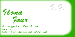 ilona faur business card